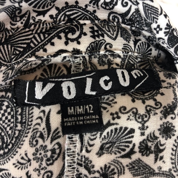 Volcom Women’s Blouse Black&White Dolman Slv Sz M - Picture 4 of 4